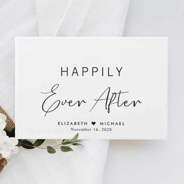 Elegant Happily Ever After Wedding Guest Book (Creator Uploaded)