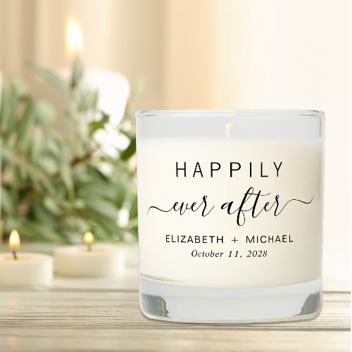 Elegant Happily Ever After Wedding Scented Candle