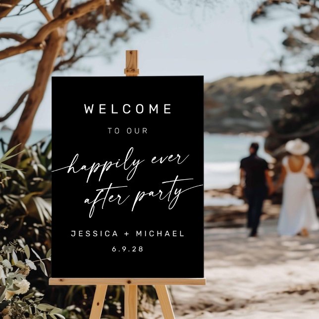 Elegant Happily Ever After Wedding Shower Party  Acrylic Sign (Creator Uploaded)