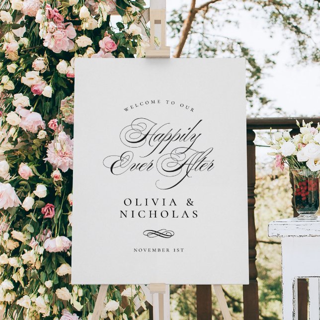 Elegant Happily Ever After Wedding Sign (Creator Uploaded)