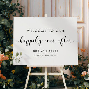 Elegant Happily Ever After Welcome Sign