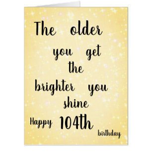 Elegant Happy 104th Birthday Card