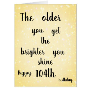 Elegant Happy 104th Birthday Card