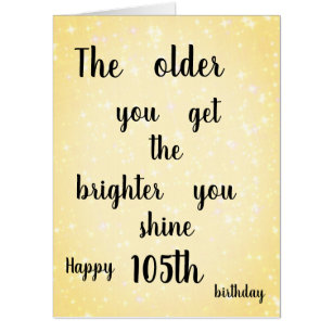 Elegant Happy 105th Birthday Card