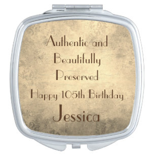 Elegant Happy 105th Birthday keepsake Compact Mirror