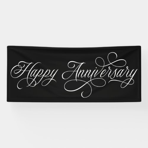 Elegant Happy Anniversary script  Banner