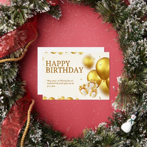 Elegant Happy Birthday Card