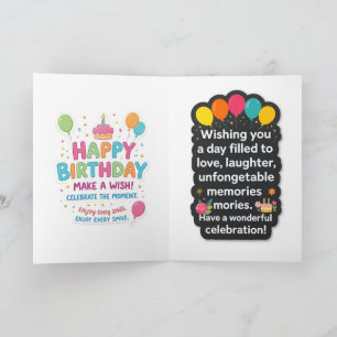 Elegant Happy Birthday Greeting Card Thoughtful