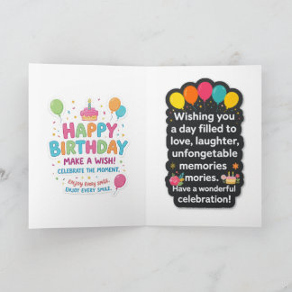 Elegant Happy Birthday Greeting Card | Thoughtful