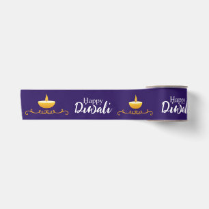 Elegant Happy Diwali Custom Satin Ribbon