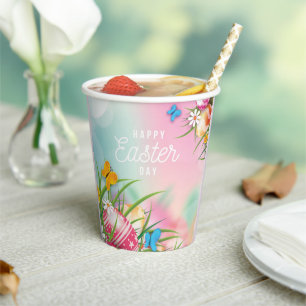 Elegant Happy Easter Day  Paper Cups