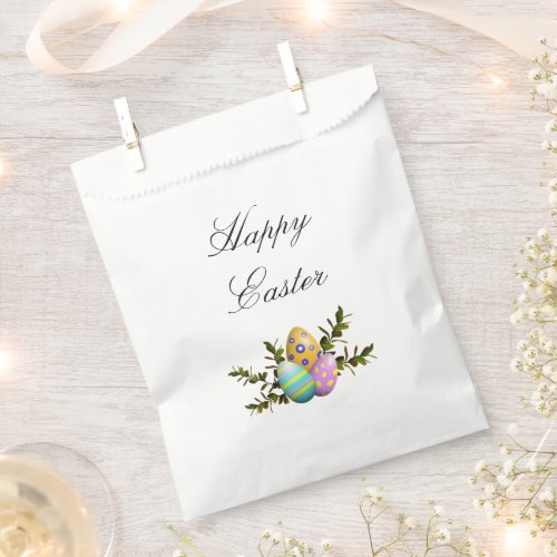Elegant Happy Easter Decorative Eggs  Favor Bag