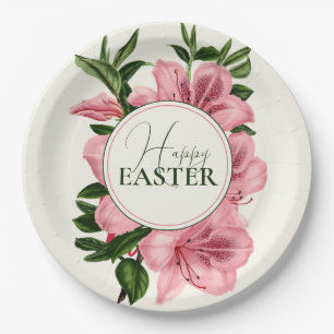 Elegant Happy Easter Paper Plates