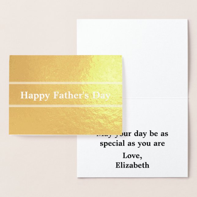 Elegant Happy Father's Day Foil Card (Display)