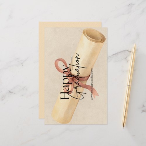 Elegant Happy Graduation Stationery Paper