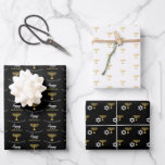 Elegant Happy Hanukkah Golden Menorah Monogram Wrapping Paper Sheets<br><div class="desc">Digital Art by Liliumdes.
Customize it with your details.</div>