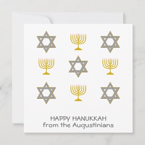 Elegant Happy Hanukkah Holiday Card