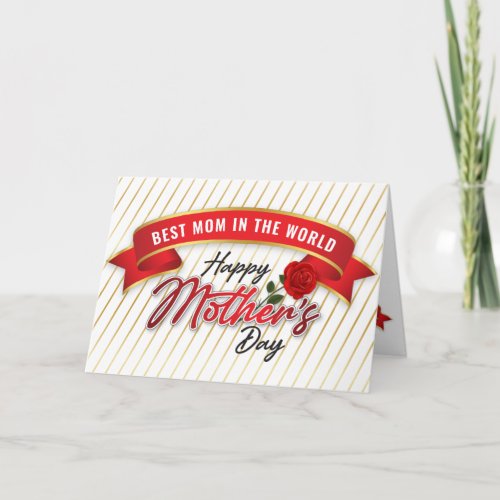 Elegant Happy Mothers Day Card