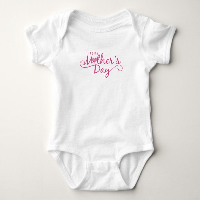 Elegant Happy Mother's Day Calligraphy | Bodysuit (Front)