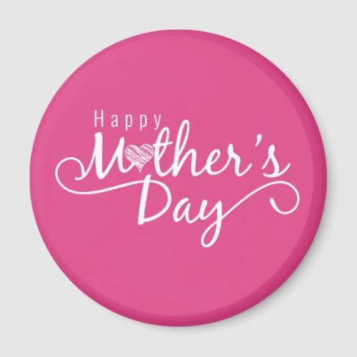 Elegant Happy Mothers Day Calligraphy  Magnet