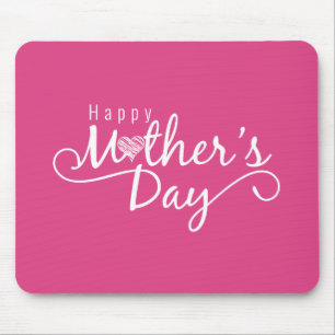 Elegant Happy Mother's Day Calligraphy Mouse Pad