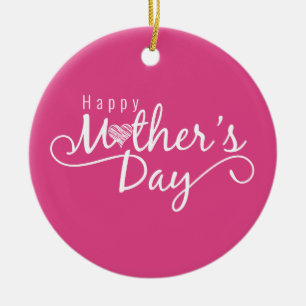 Elegant Happy Mother's Day Calligraphy   Ornament