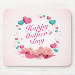 Elegant Happy Mother&#39;s Day Candy Hearts Mousepad