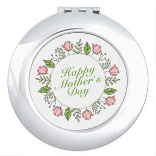 Elegant Happy Mother's Day Floral   Compact Mirror