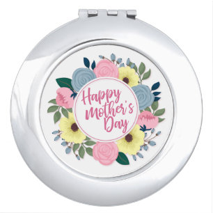 Elegant Happy Mother's Day Floral   Compact Mirror