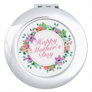 Elegant Happy Mother's Day Floral   Compact Mirror