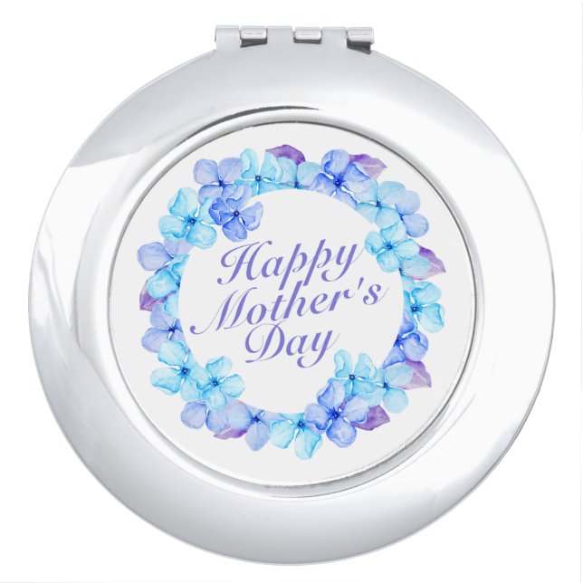 Elegant Happy Mother's Day Floral | Compact Mirror (Front)
