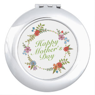 Elegant Happy Mother's Day Floral   Compact Mirror