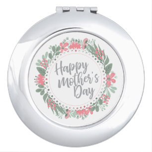 Elegant Happy Mother's Day Floral   Compact Mirror