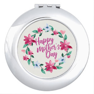 Elegant Happy Mother's Day Floral   Compact Mirror