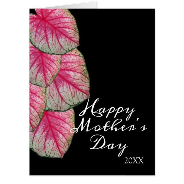 Elegant Happy Mothers Day Floral Custom Card (Front)