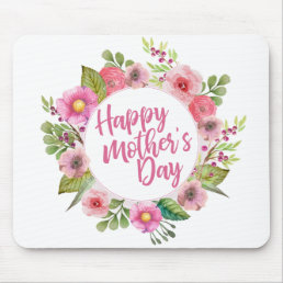 Elegant Happy Mother&#39;s Day Floral | Mousepad