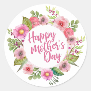 Elegant Happy Mother's Day Floral   Sticker
