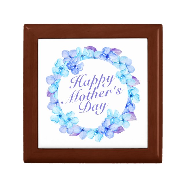 Elegant Happy Mother's Day Floral Wreath Gift Box (Front)