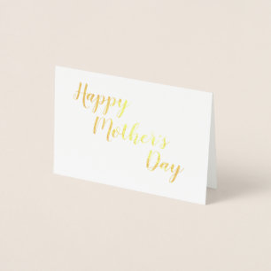 Elegant Happy Mother's Day from Son or Daughter Foil Card
