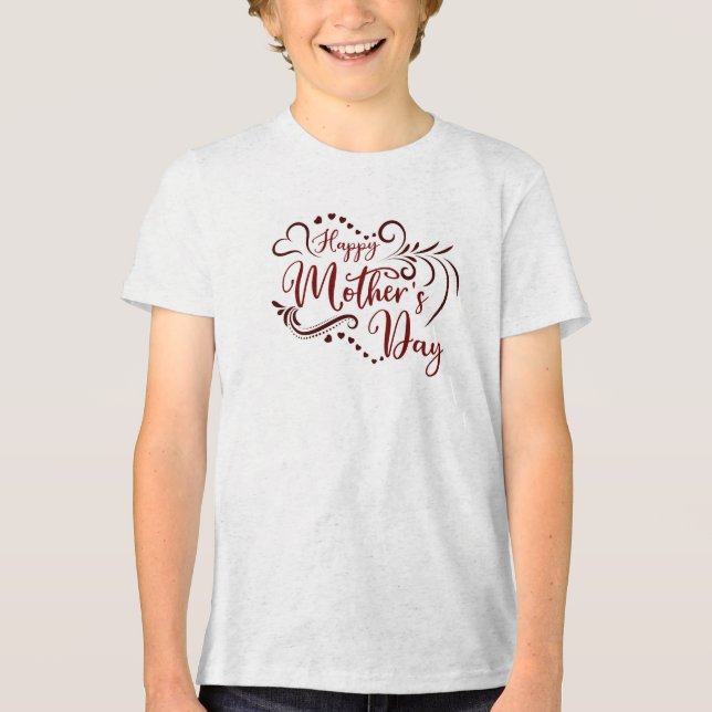 Elegant "Happy Mother's Day" Lettering Tee (Front)