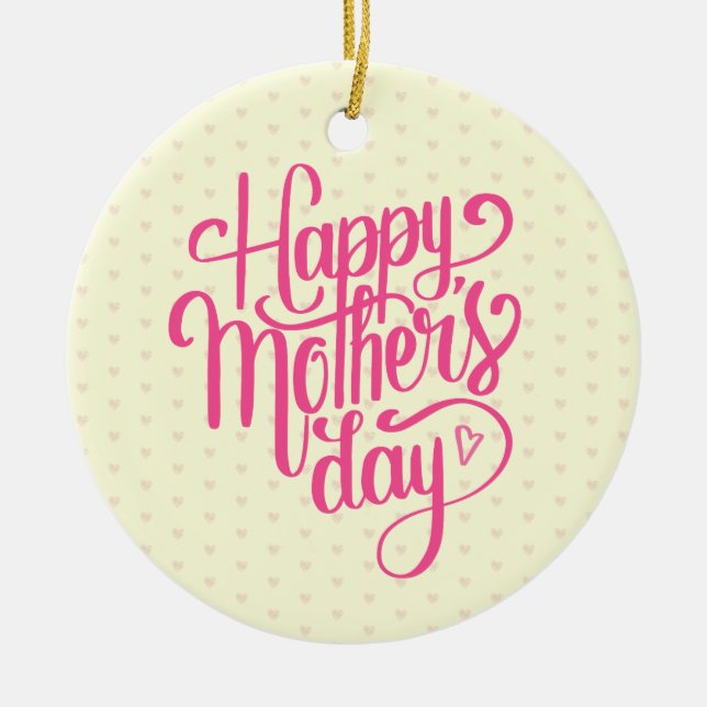 Elegant Happy Mother's Day | Ornament (Front)