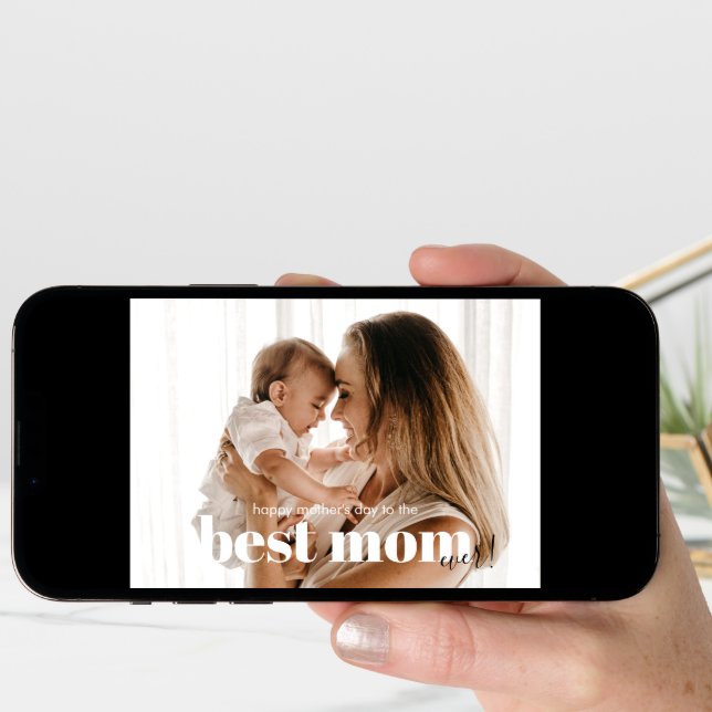 Elegant Happy Mother's Day Photo Greeting Card (Front Digital)