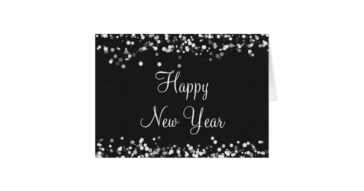 Elegant Happy New Year Greeting Card | Zazzle