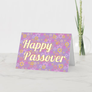 Elegant Happy Passover Folded Foil Holiday Card