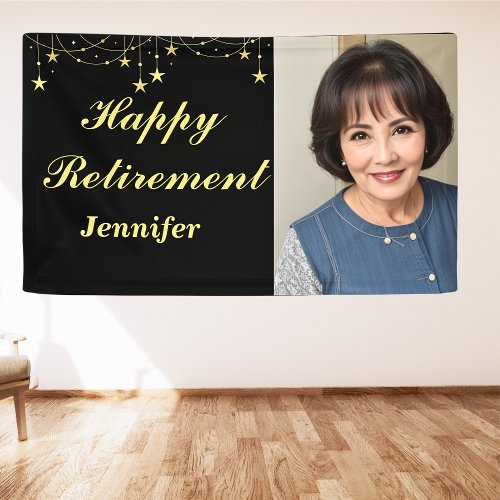 Elegant Happy Retirement Gold Photo 