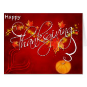 Elegant Happy Thanksgiving Greetings (Front Horizontal)