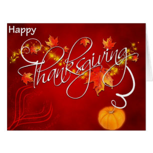 Elegant Happy Thanksgiving Greetings Cards