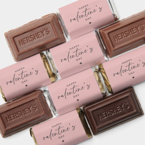 Elegant Happy Valentines day Blush Pink Hersheys Miniatures