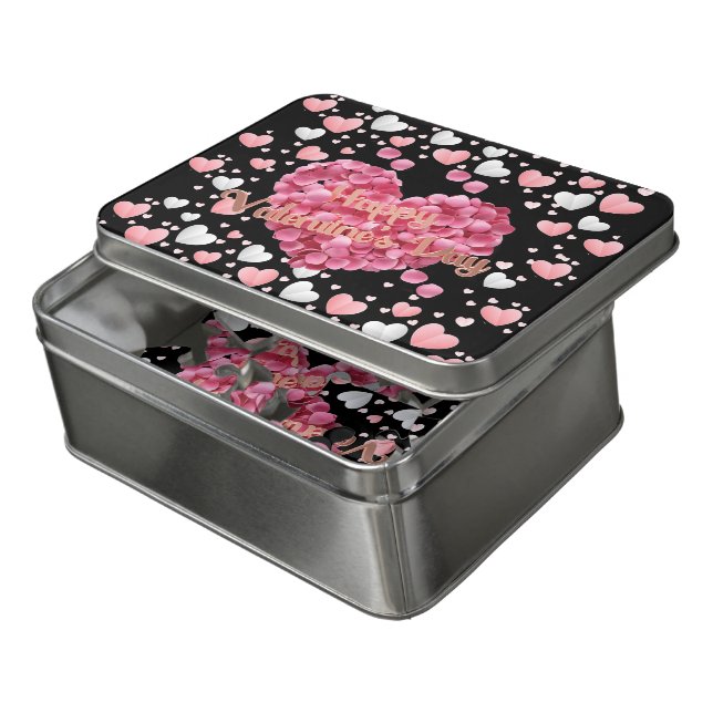Elegant Happy Valentine's Day Jigsaw Puzzle (Lid Open)
