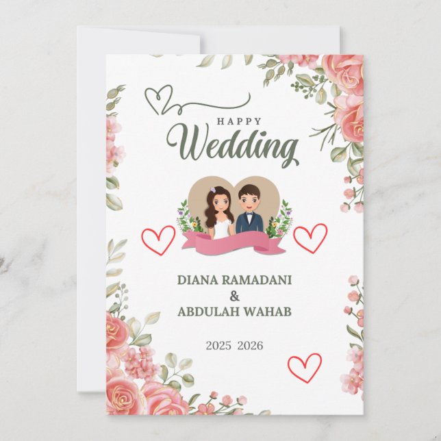  Elegant Happy Wedding Invitation – Celebrate Your (Front)